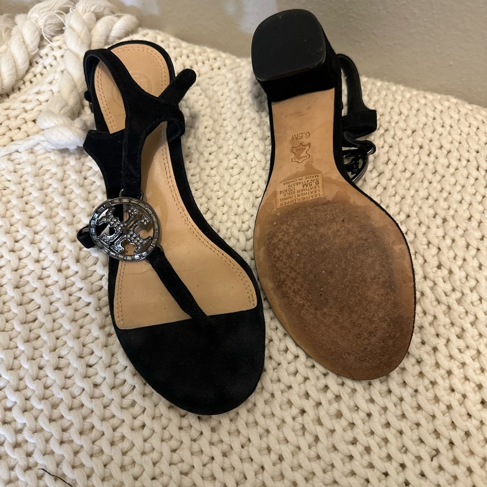 Elegant Black Sandals 6.5 Tory Burch
